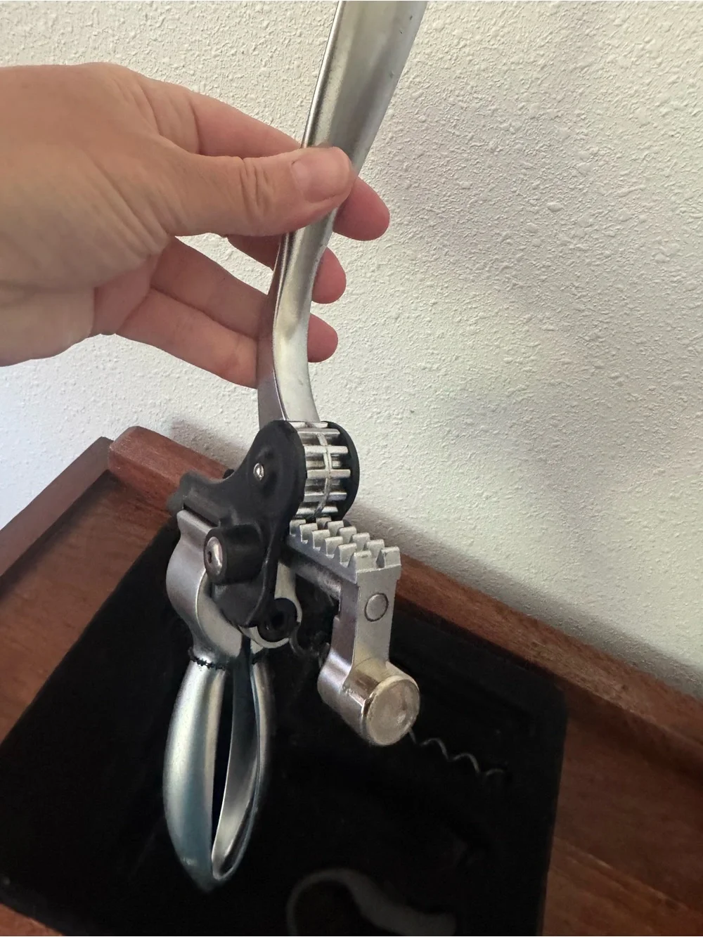 New Unused open box For Living Peacock Lever-Style Corkscrew Wine Opener